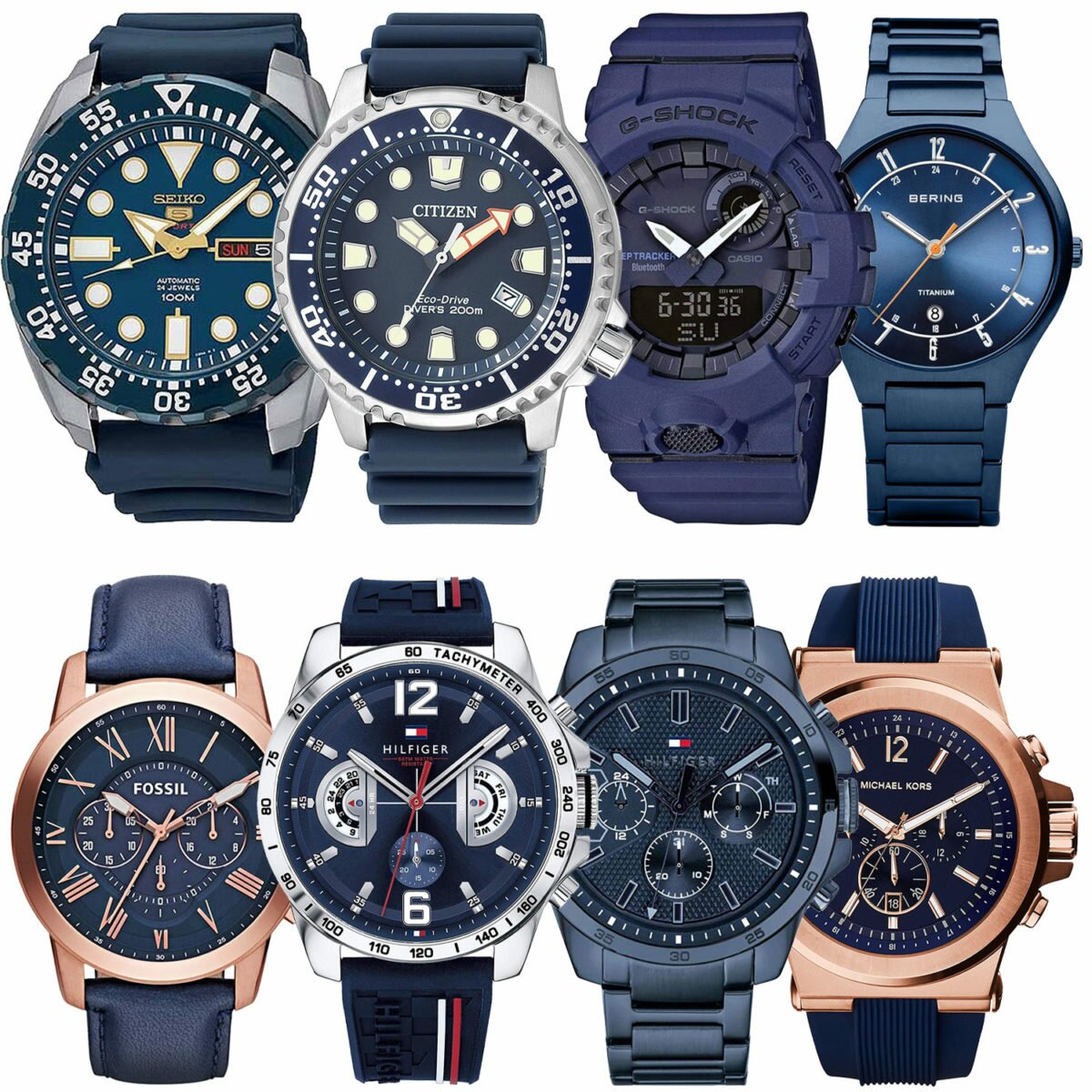 Blaue Herrenuhren von Casio, Citizen, Seiko, Tommy Hilfiger